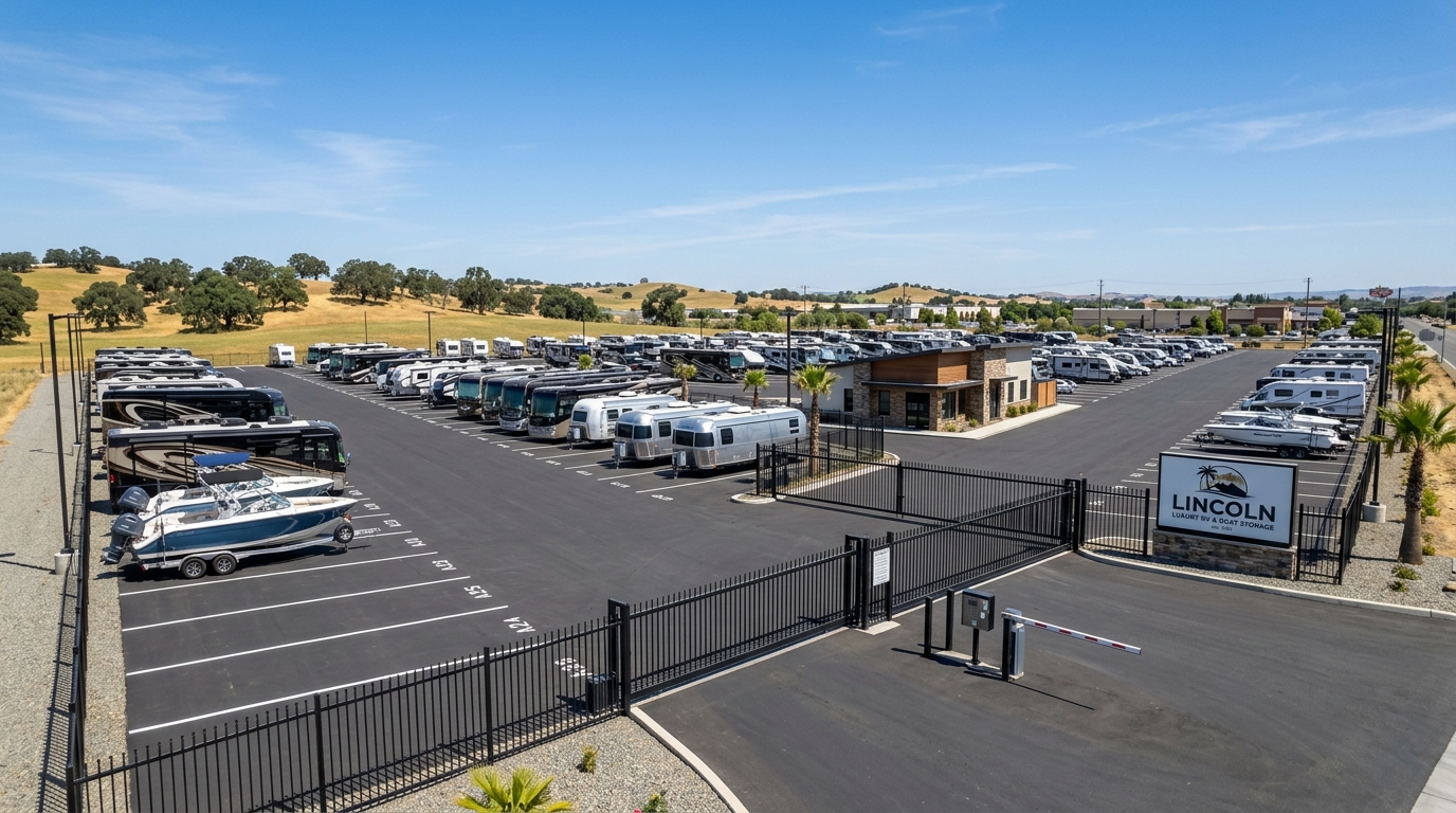 Affordable RV and Boat Storage facility in Lincoln CA
